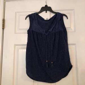 Navy tank top with ties